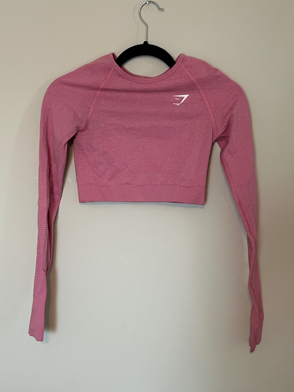 Gymshark Rose Pink Seamless Long-Sleeve Crop Top